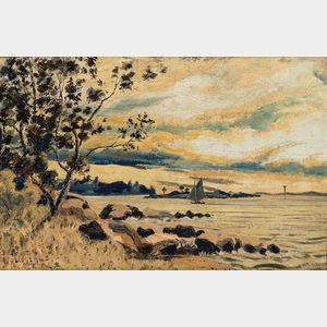 Louis Michel Eilshemius (American, 1864-1941) Landscape with River