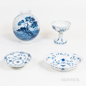 Six Pieces of Continental Porcelain