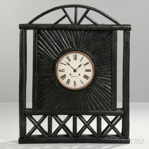 Adirondack-style Wood Wall Clock