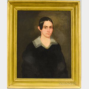 Attributed to Joseph Chandler (American, 1813-1884) Portrait of Rosannah Mitchell.