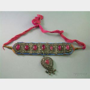 Silver and Ruby Collar, India