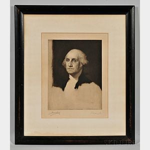 Washington, George (1732-1799) Portrait by Jacques Reich (1852-1923) Signed, 1902.