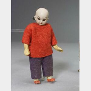 Small Oriental Bisque Head Doll
