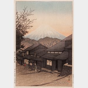 Kawase Hasui (1883-1957),Mt Fuji from Yuimachi at Suruga