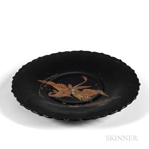 Gilt/Black-Lacquered Plate