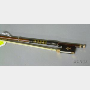English Gold Mounted Violin Bow, W.E. Hill & Sons