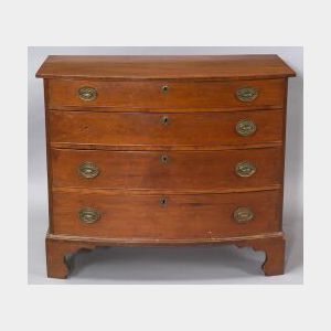 Federal Cherry Bow-front Chest of Drawers