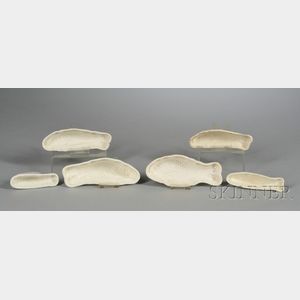 Six Wedgwood Queen's Ware Culinary Fish Molds