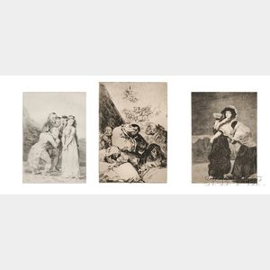 Francisco José de Goya y Lucientes (Spanish, 1746-1828) Three Plates from LOS CAPRICHOS