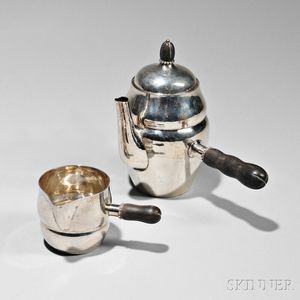Georg Jensen Sterling Silver Coffeepot and Creamer