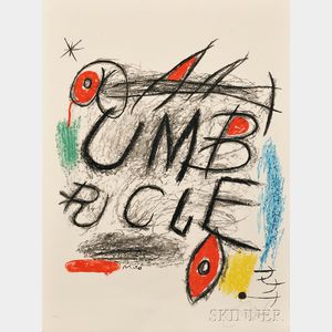 Joan Miró (Spanish, 1893-1983) Poster for the Film Umbracle