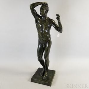 Large Bronze Sculpture of an Athlete After Auguste Rodin