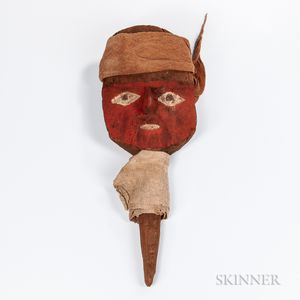 Chancay Wooden Marker Mask