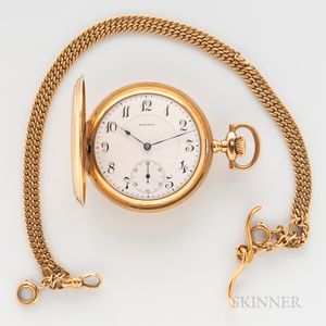 E. Howard Watch Co. Hunter-case Watch and a 14kt Gold Chain
