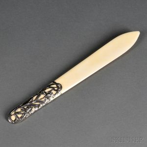 Art Nouveau Silver-mounted Ivory Page Turner