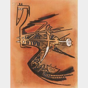 Wifredo Lam (Cuban, 1902-1982) Soeur de la Gazelle