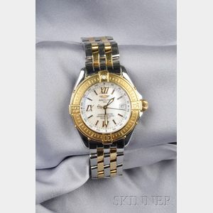 Lady's Stainless Steel and 18kt Gold Wristwatch, Breitling