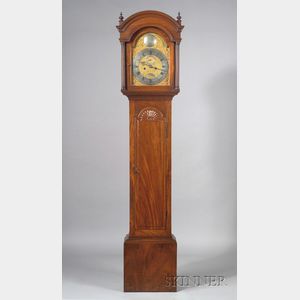 Chippendale Mahogany Carved Tall Clock