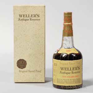 Weller Antique Barrel Proof 10 Years Old, 1 4/5 quart bottle (oc)