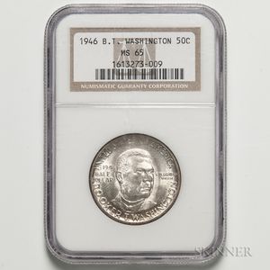 1946 Booker T. Washington Commemorative Half Dollar, NGC 65. 