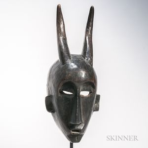 Igbo Carved Wood Antelope Mask