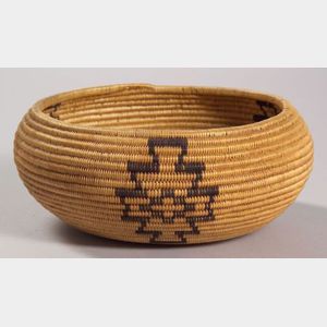 Western Coiled Basketry Bowl