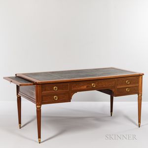 Regency-style Walnut Leather-top Desk