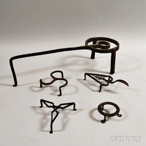 Five Wrought Iron Trivets