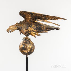 Gilt Molded Copper Eagle Weathervane