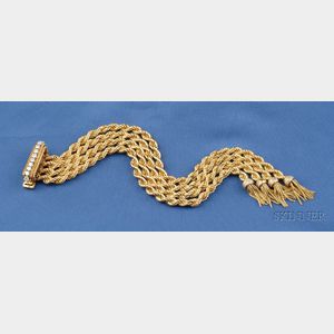 18kt Gold and Diamond Tassel Bracelet, Van Cleef & Arpels