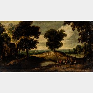 Southern Netherlands School, 17th Century Hunters in a Landscape