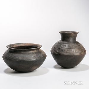 Two West African Pottery Bowls