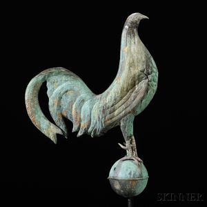 Molded Copper and Cast Zinc Gamecock Weathervane