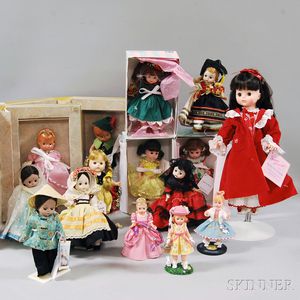 Fifteen Mostly Madame Alexander and Effanbee Dolls and Collectible Figurines