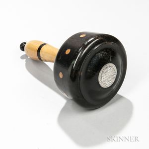 Boxwood and Ebony Silver-mounted Mallet