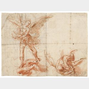 Attributed to Cristoforo Roncalli (Italian, 1552-1626) Study of Two Angels