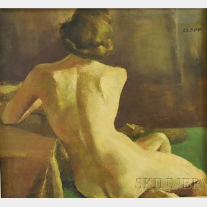 Attributed to William Henry Clapp (American, 1879-1954) Seated Nude.