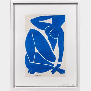 After Henri Matisse (French, 1869-1954) Four Framed Prints: Blue Nude I , Blue Nude II , Blue Nude III
