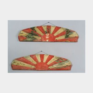 Two Carved and Painted Pine Circus Wagon Panels