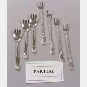 Eighteen Sterling Silver Seafood Forks