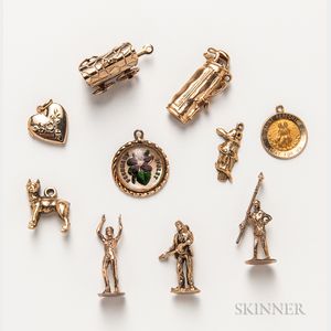 Group of 14kt Gold Figural Charms