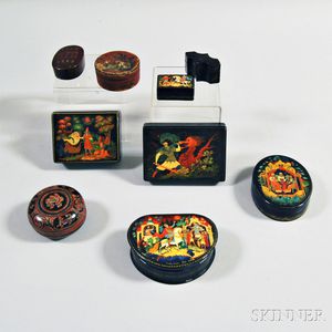 Nine Lacquered Boxes