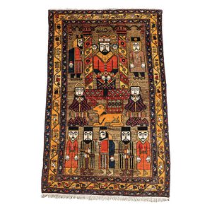 Two Pictorial Persian Malayer Rugs