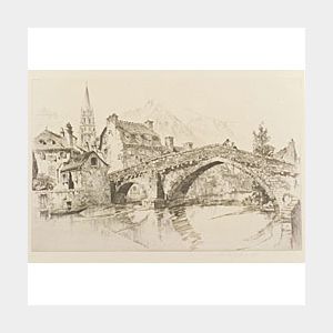 John Taylor Arms (American, 1887-1953) Le Pont Notre Dame, Mende