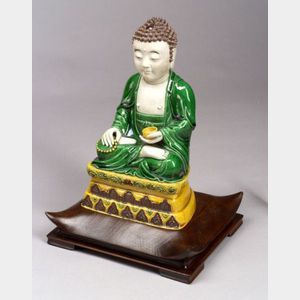 Porcelain Figure of a Seated Buddha