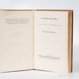 Hesse, Hermann (1871-1962) Siddhartha , First Trade Edition.