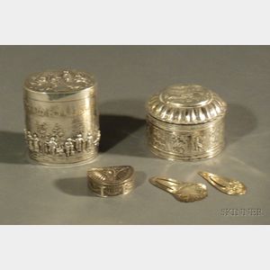 Three Continental Silver Boxes