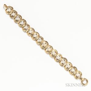 14kt Gold and Pearl Bracelet