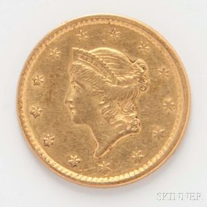 1851 $1 Gold Coin. 
