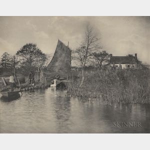 Peter Henry Emerson (British, 1856-1936) Two Photographs: A Broadman's Cottage